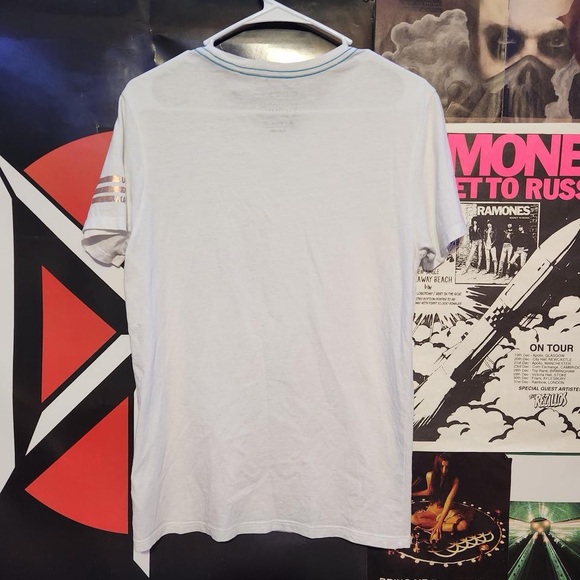 Guess White and Blue Graphic Tee - Picture 2 of 3